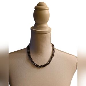 Vintage Dark Purple Freshwater Pearl Necklace & Stud Earrings Set – Iridescent